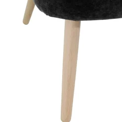 Online Wohnen Retro Sessel in Schwarz Velours - Kerou
