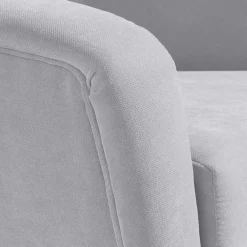 Discount Wohnen Retro Sessel in Silbergrau Velours - Desaros