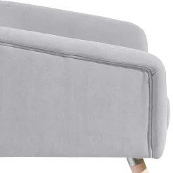 Discount Wohnen Retro Sessel in Silbergrau Velours - Desaros
