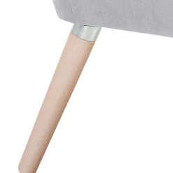 Discount Wohnen Retro Sessel in Silbergrau Velours - Desaros