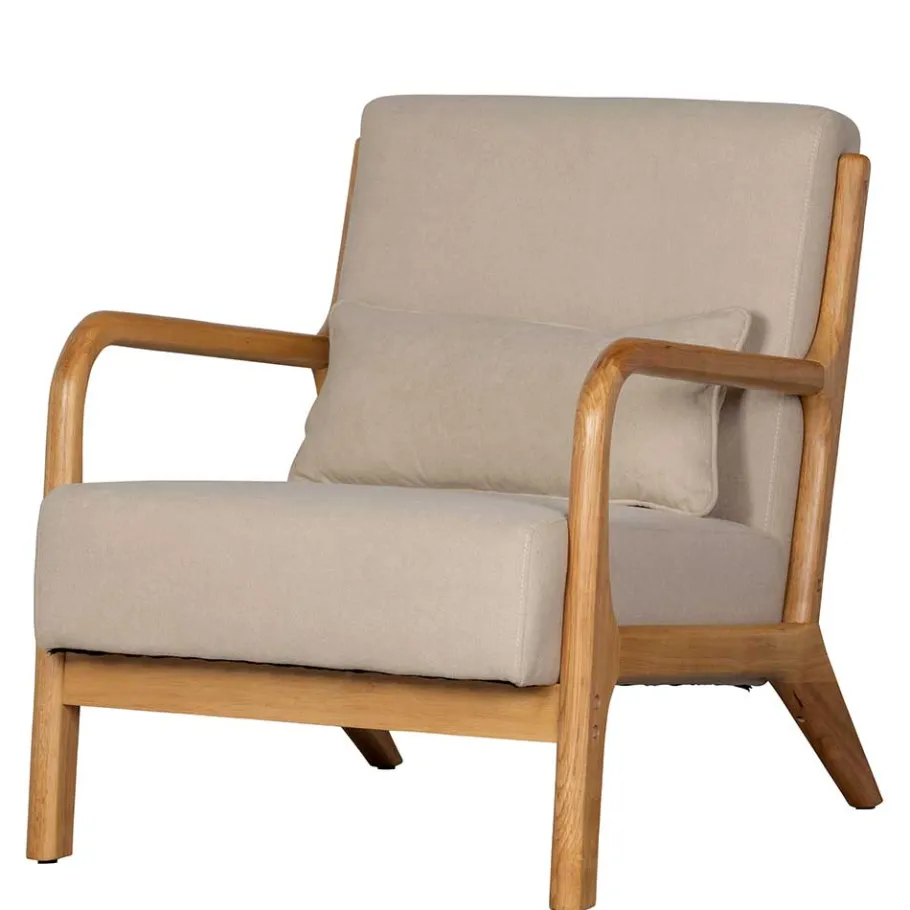 Wohnen Retro Sessel mit Holzgestell - Lardosia