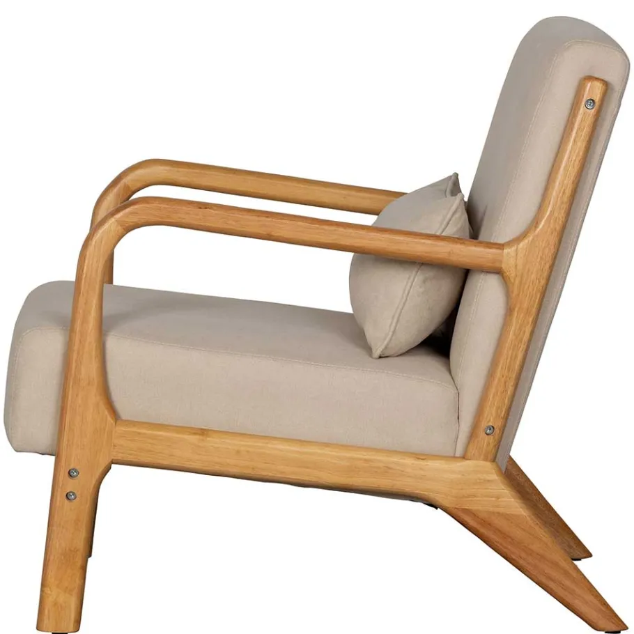 Wohnen Retro Sessel mit Holzgestell - Lardosia