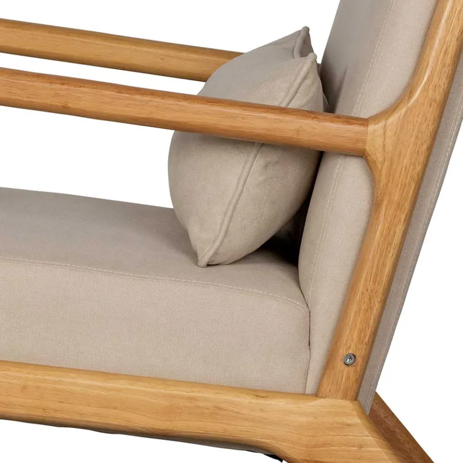 Wohnen Retro Sessel mit Holzgestell - Lardosia