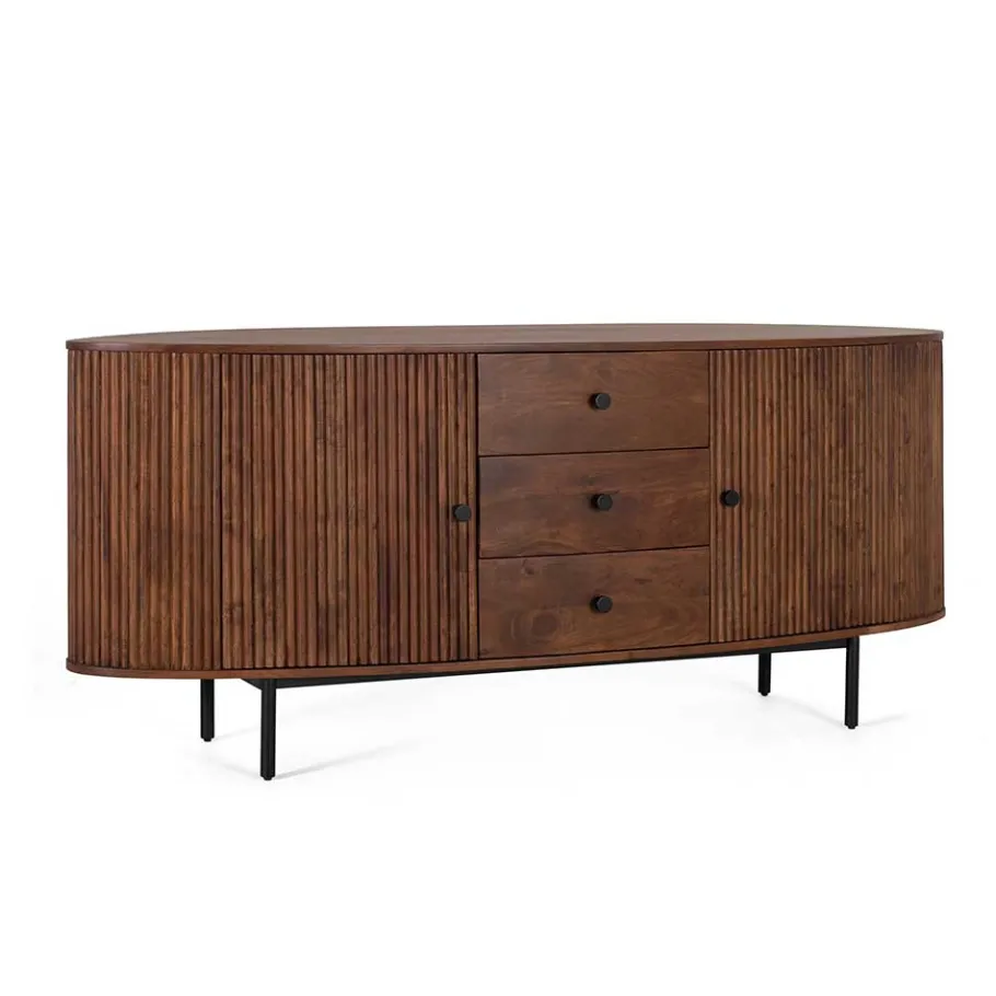 Outlet Wohnen Retro Sideboard in Walnussfarben - Chalil