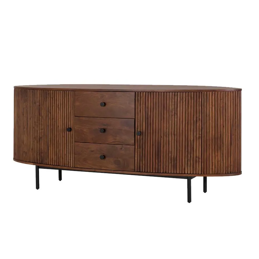 Outlet Wohnen Retro Sideboard in Walnussfarben - Chalil