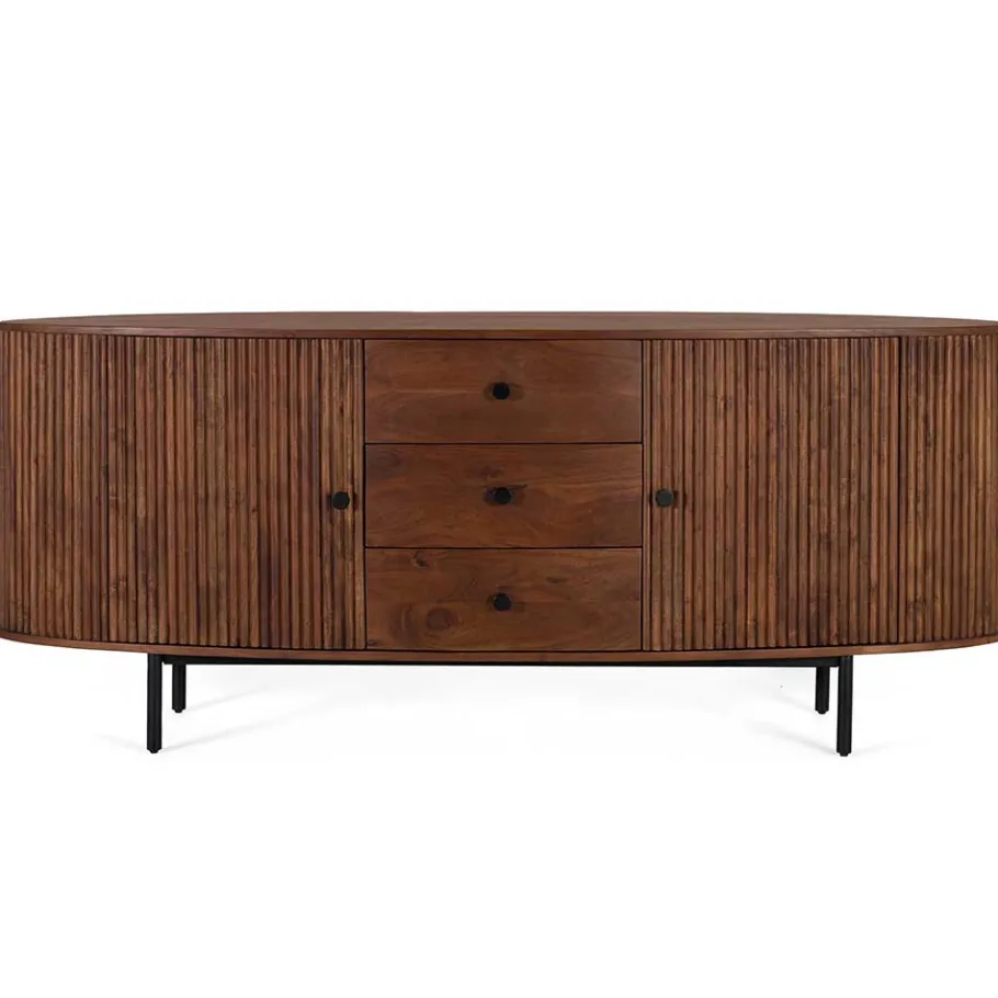 Outlet Wohnen Retro Sideboard in Walnussfarben - Chalil