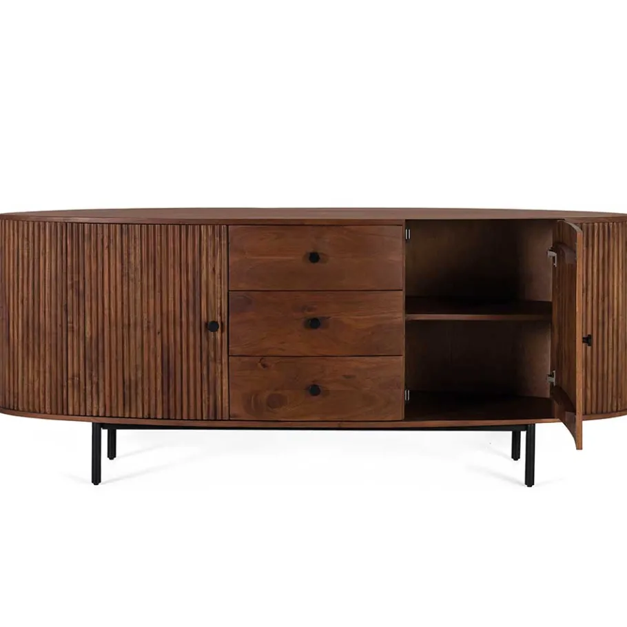 Outlet Wohnen Retro Sideboard in Walnussfarben - Chalil