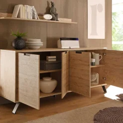 Hot Wohnen Retro Sideboard Rodonda in Eiche