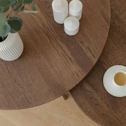 Discount Wohnen Retro Sofatisch aus Eiche in Braun geölt - Ceolata