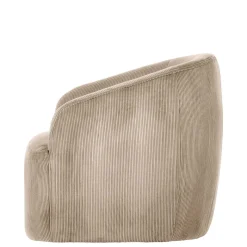 New Wohnen Retro Style Cord Sessel in Beige - Evilla