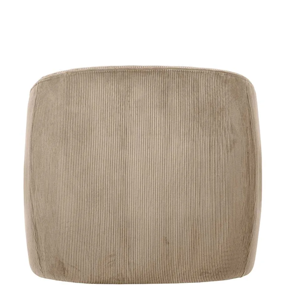 New Wohnen Retro Style Cord Sessel in Beige - Evilla