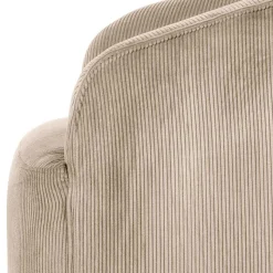 New Wohnen Retro Style Cord Sessel in Beige - Evilla