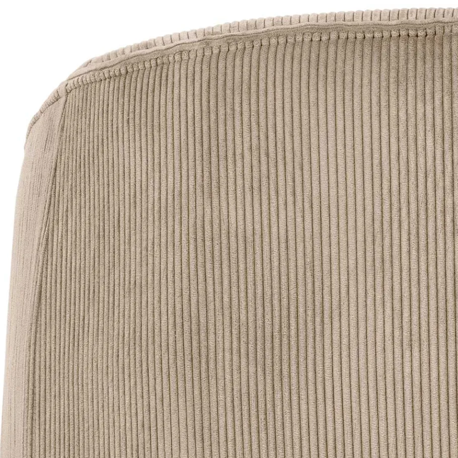 New Wohnen Retro Style Cord Sessel in Beige - Evilla