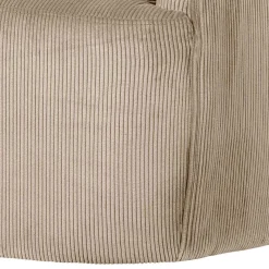 New Wohnen Retro Style Cord Sessel in Beige - Evilla