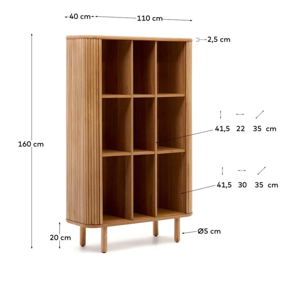 Wohnen Retro Style Highboard mit Schiebetüren - Calming