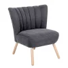 New Wohnen Retro Style Sessel in Anthrazit Velours - Valentino