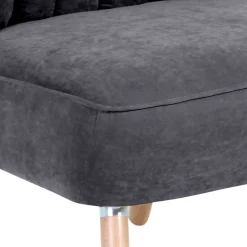 New Wohnen Retro Style Sessel in Anthrazit Velours - Valentino