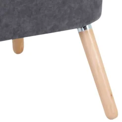 New Wohnen Retro Style Sessel in Anthrazit Velours - Valentino
