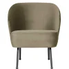 Sale Wohnen Retro Style Sessel in Khaki Samtbezug - Cuba