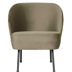 Sale Wohnen Retro Style Sessel in Khaki Samtbezug - Cuba