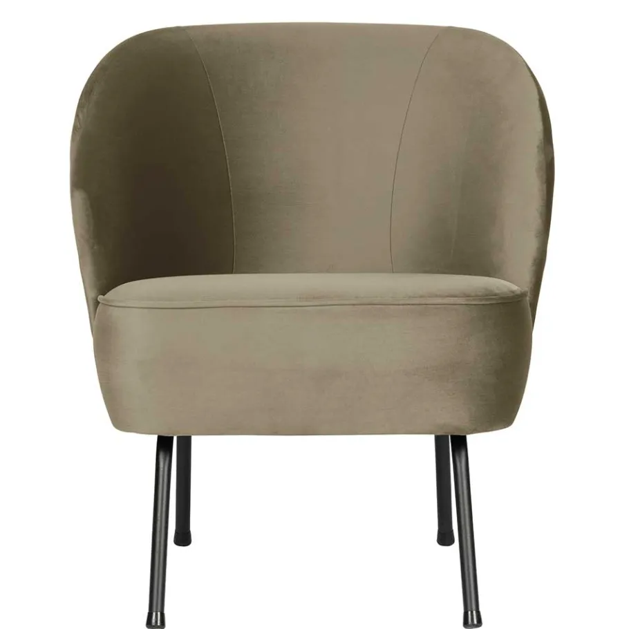Sale Wohnen Retro Style Sessel in Khaki Samtbezug - Cuba
