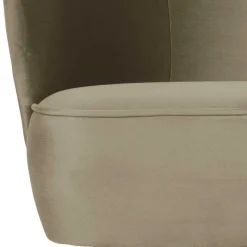 Sale Wohnen Retro Style Sessel in Khaki Samtbezug - Cuba