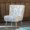 Hot Wohnen Retro Style Sessel mit gemustertem Stoffbezug - Veressa