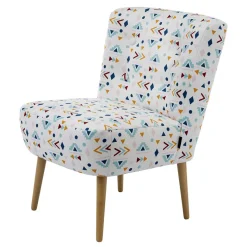 Hot Wohnen Retro Style Sessel mit gemustertem Stoffbezug - Veressa