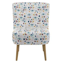Hot Wohnen Retro Style Sessel mit gemustertem Stoffbezug - Veressa