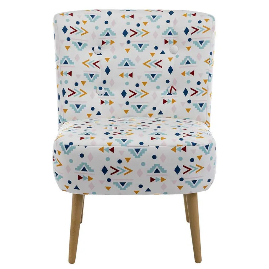 Hot Wohnen Retro Style Sessel mit gemustertem Stoffbezug - Veressa