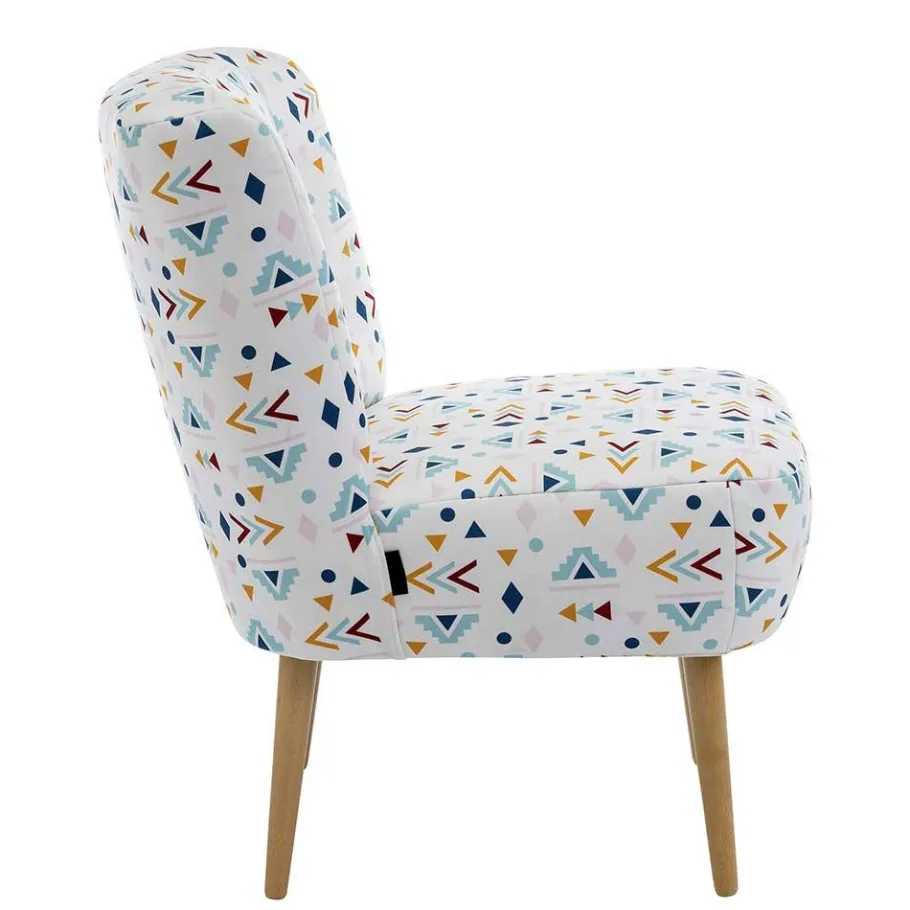 Hot Wohnen Retro Style Sessel mit gemustertem Stoffbezug - Veressa