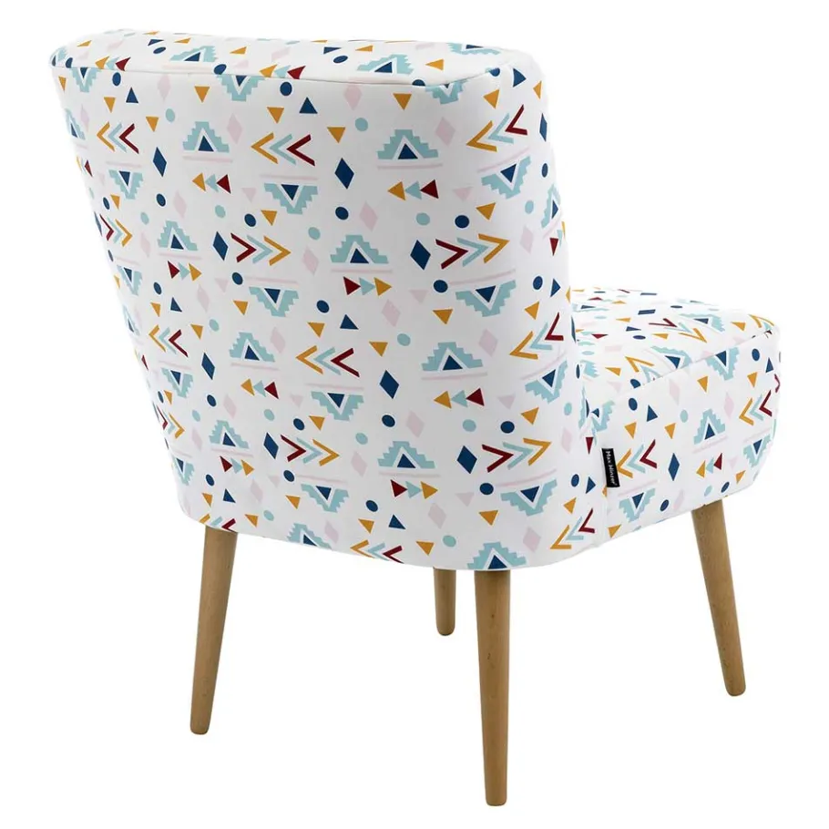 Hot Wohnen Retro Style Sessel mit gemustertem Stoffbezug - Veressa