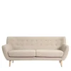Discount Wohnen Retro Style Sofa in Beige mit Natur - Paulo