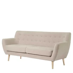 Discount Wohnen Retro Style Sofa in Beige mit Natur - Paulo