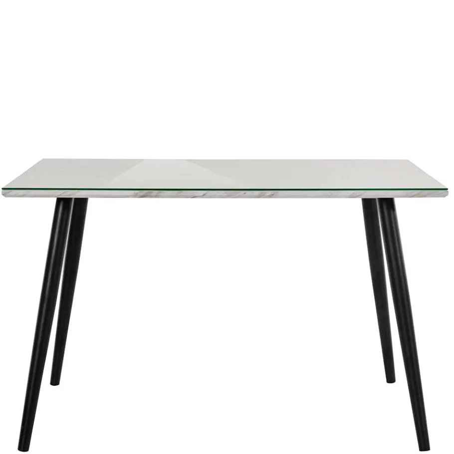 New Wohnen Retro Style Tisch in Marmor Optik mit Glas - Presents