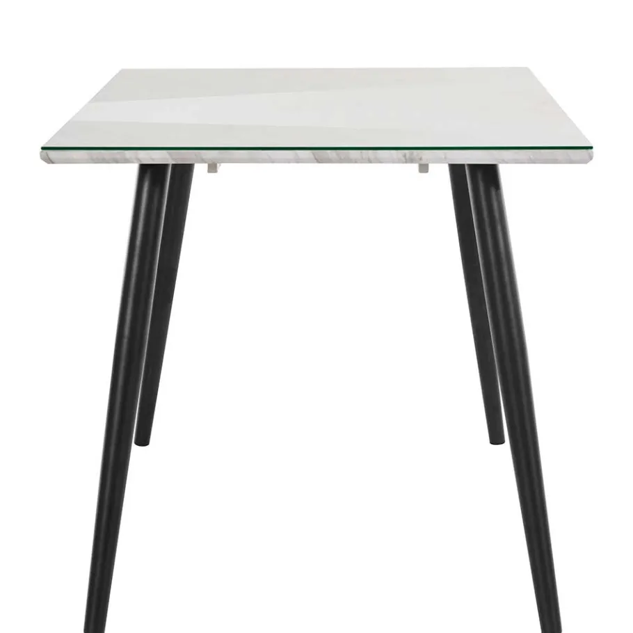New Wohnen Retro Style Tisch in Marmor Optik mit Glas - Presents