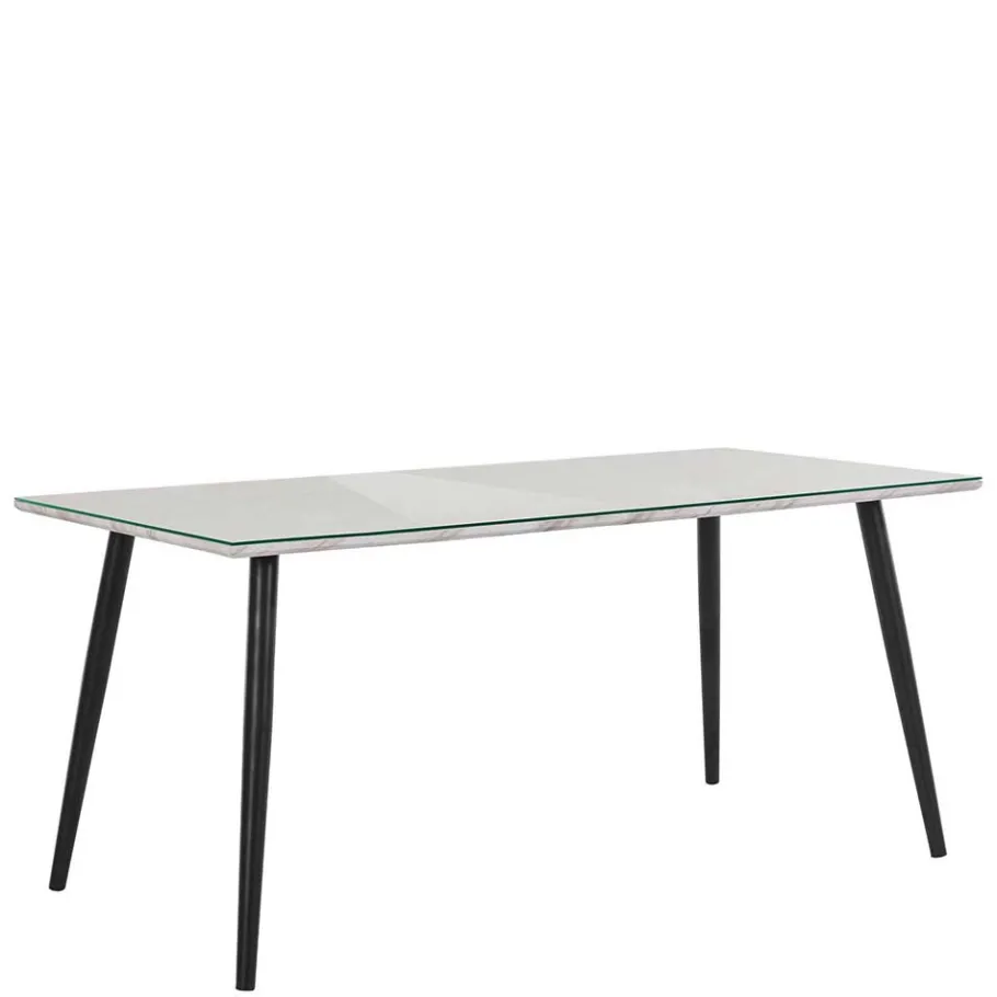 New Wohnen Retro Style Tisch in Marmor Optik mit Glas - Presents