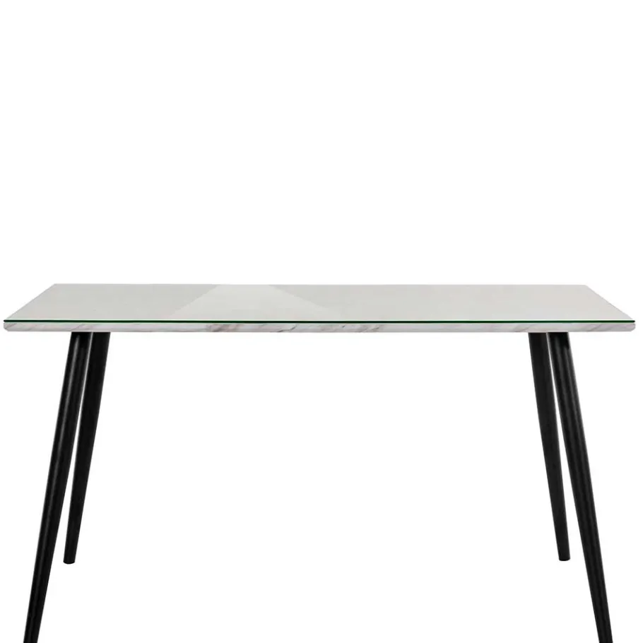New Wohnen Retro Style Tisch in Marmor Optik mit Glas - Presents