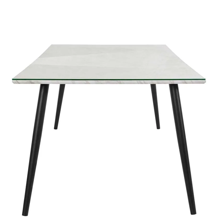 New Wohnen Retro Style Tisch in Marmor Optik mit Glas - Presents