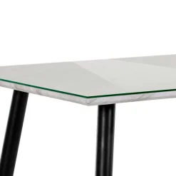 New Wohnen Retro Style Tisch in Marmor Optik mit Glas - Presents