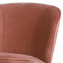 Outlet Wohnen Retro Vintage Sessel in Altrosa Samt - Ventura