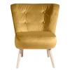Clearance Wohnen Retro Wohnzimmersessel in Gelb Samtvelours - Moldiva