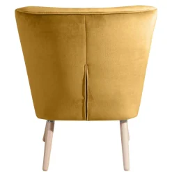 Clearance Wohnen Retro Wohnzimmersessel in Gelb Samtvelours - Moldiva