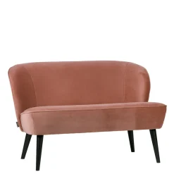 Clearance Wohnen Retro Zweier Sofa in Rosa Samtbezug - Ismena