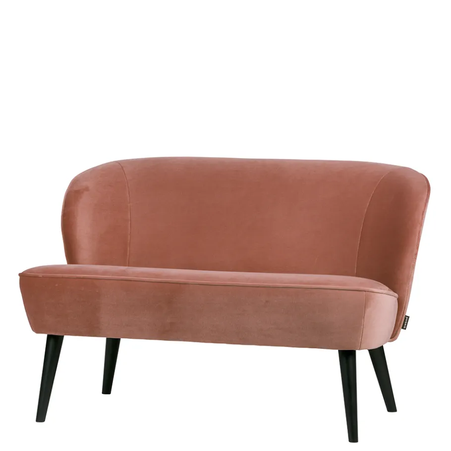 Clearance Wohnen Retro Zweier Sofa in Rosa Samtbezug - Ismena