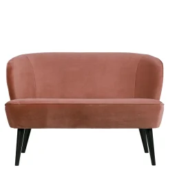 Clearance Wohnen Retro Zweier Sofa in Rosa Samtbezug - Ismena