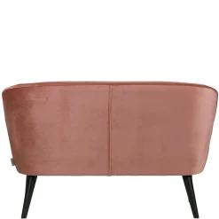 Clearance Wohnen Retro Zweier Sofa in Rosa Samtbezug - Ismena