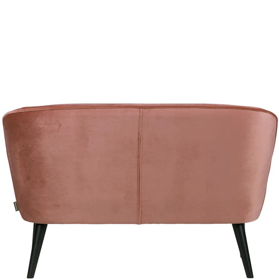 Clearance Wohnen Retro Zweier Sofa in Rosa Samtbezug - Ismena