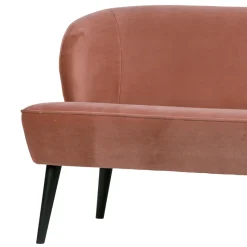 Clearance Wohnen Retro Zweier Sofa in Rosa Samtbezug - Ismena