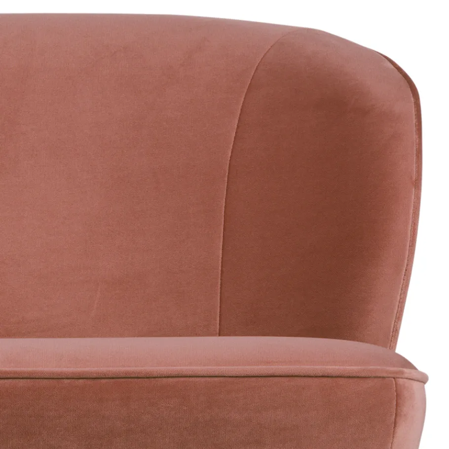 Clearance Wohnen Retro Zweier Sofa in Rosa Samtbezug - Ismena